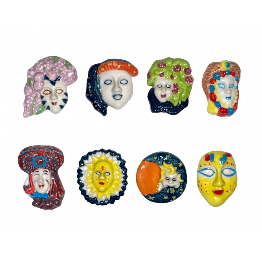 Masques Vénitiens Fèves De Collection Peint à La Main Version
