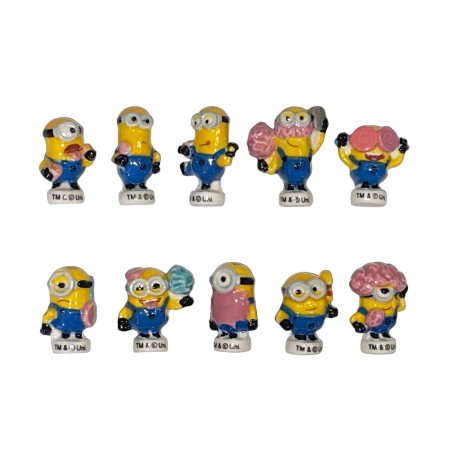 Série complète de 10 fèves Minions candy pop 2024