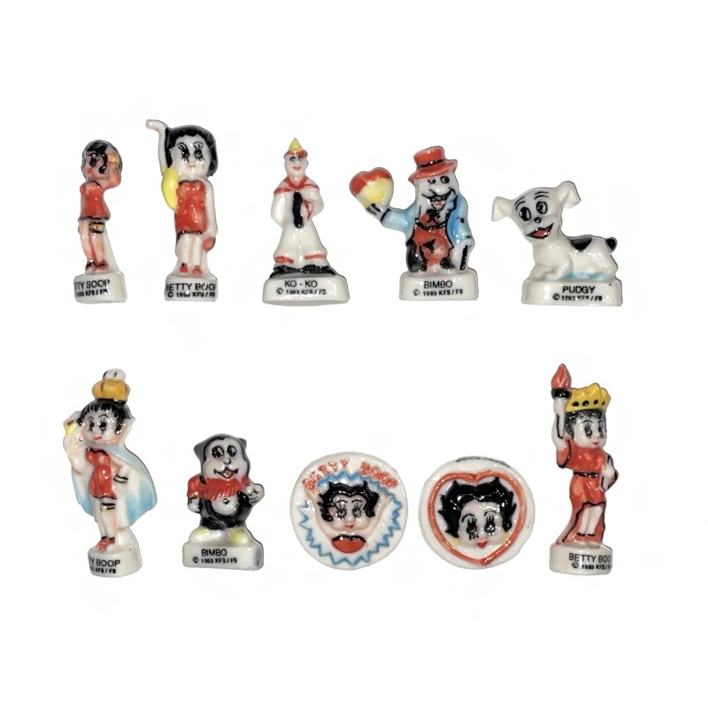 Série complète de 10 fèves Betty Boop I 1994