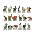 Série complète de 18 fèves Atlas - Oiseaux marcheurs