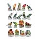 Complete set of 18 feves Atlas - Oiseaux des îles