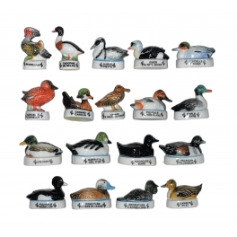 Complete set of 18 feves Atlas - Canards