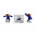 Complete set of 3 feves Footix en mouvement