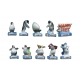 Complete set of 10 feves Happy feet