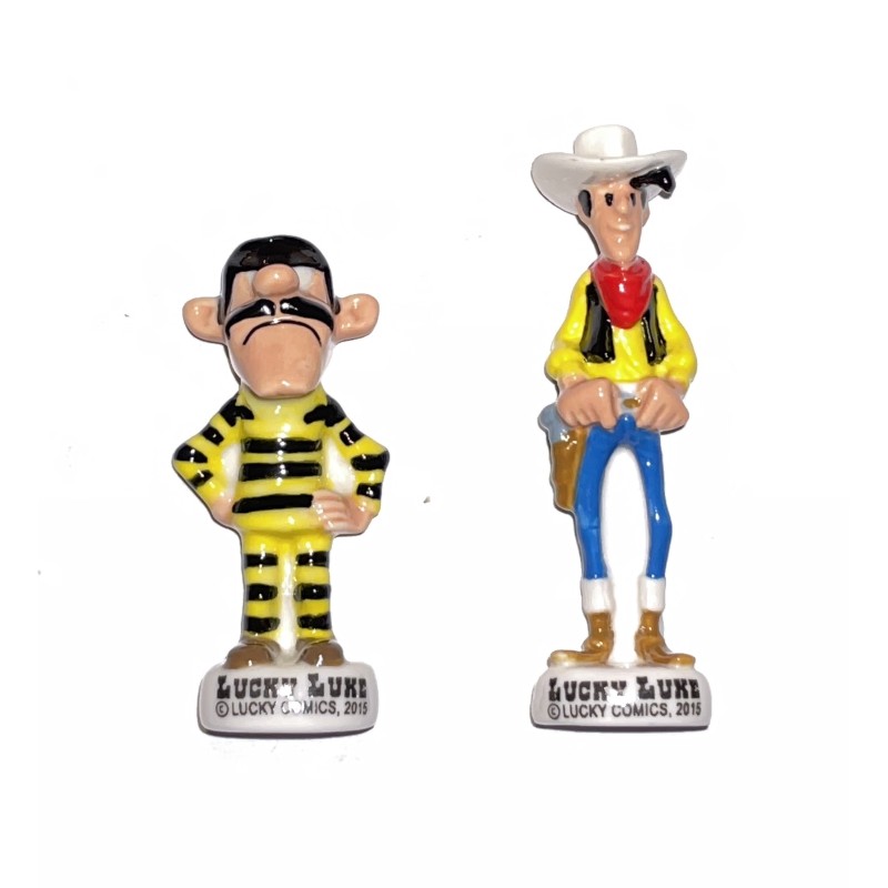 Série complète de 2 fèves Médium Lucky Luke