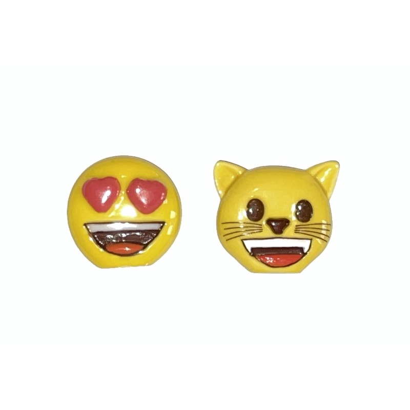 Série complète de 2 fèves Mini Médium Emoji